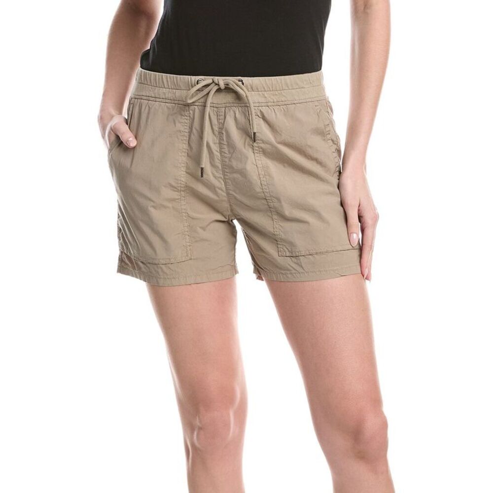 James Perse Womens Poplin Short, Khaki